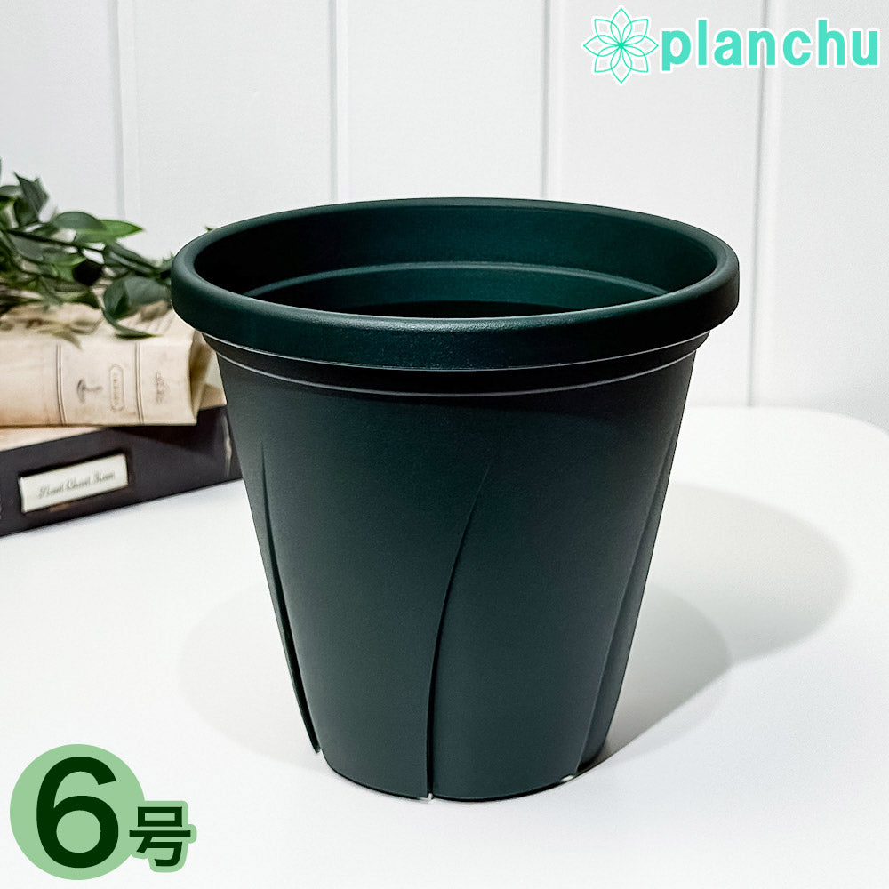 大和プラスチック 根はり鉢 6号 ダークグリーン 直径17.7cm×高さ16.3cm 容量1.8L JAN4903266726393