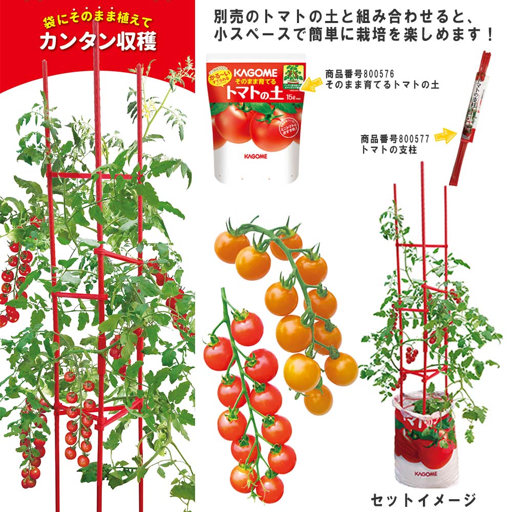 プロトリーフ トマトの支柱 ジョイントサポート式 バックカルチャー用 ベランダ菜園 家庭菜園 JAN4535885246077